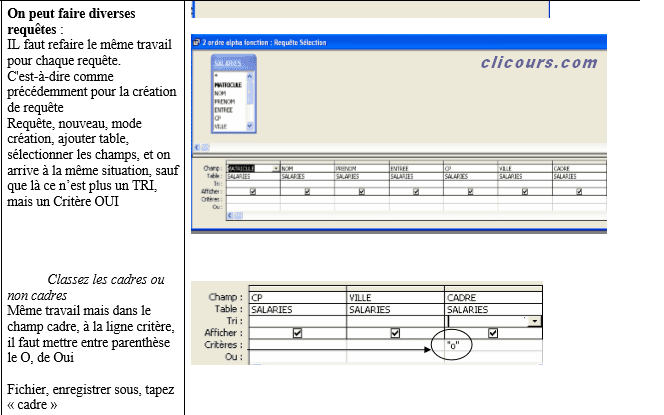 Formation sur Access